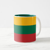 Tasse 2 Couleurs Drapeau Lituanie (Devant droit)