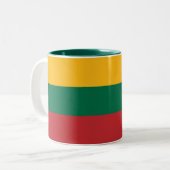 Tasse 2 Couleurs Drapeau Lituanie (Devant gauche)