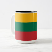 Tasse 2 Couleurs Drapeau lituanien (Devant gauche)