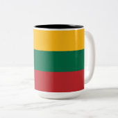 Tasse 2 Couleurs Drapeau lituanien (Devant droit)