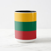 Tasse 2 Couleurs Drapeau lituanien (Centre)
