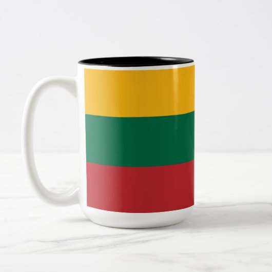 Tasse 2 Couleurs Drapeau lituanien (Gauche)