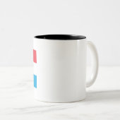 Tasse 2 Couleurs Drapeau Luxembourg (Devant droit)