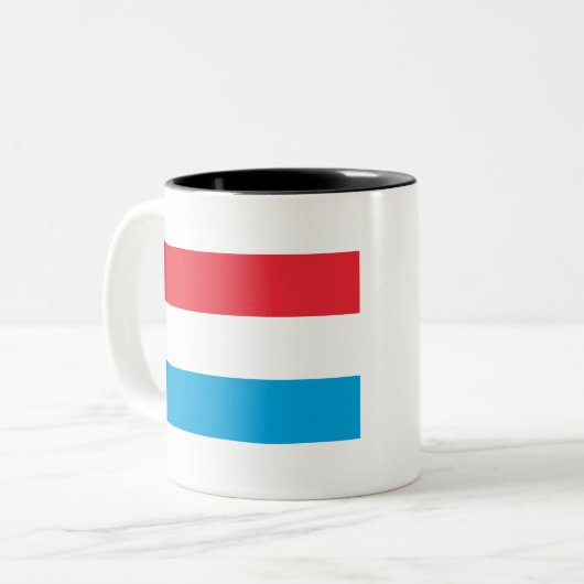 Tasse 2 Couleurs Drapeau Luxembourg (Devant gauche)