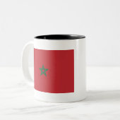 Tasse 2 Couleurs Drapeau Maroc (Devant gauche)