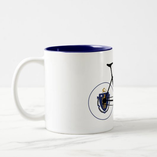 Tasse 2 Couleurs Drapeau Massachusetts Cyclisme (Gauche)