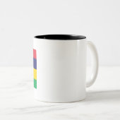 Tasse 2 Couleurs Drapeau Maurice (Devant droit)