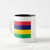 Tasse 2 Couleurs Drapeau Maurice (Devant gauche)