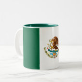 Tasse 2 Couleurs Drapeau mexicain (Devant gauche)