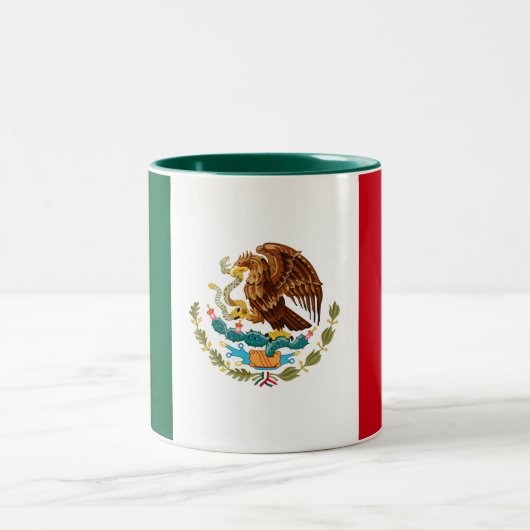 Tasse 2 Couleurs Drapeau mexicain (Centre)