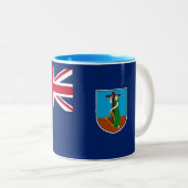 Tasse 2 Couleurs Drapeau Montserrat (Devant droit)