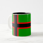 Tasse 2 Couleurs Drapeau national de Karelia (Devant gauche)
