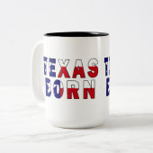 Tasse 2 Couleurs Drapeau né au Texas (Devant gauche)
