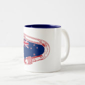 Tasse 2 Couleurs Drapeau néo-zélandais Escalade carabiner (Devant droit)