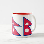 Tasse 2 Couleurs Drapeau népalais (Devant droit)