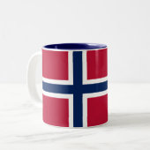 Tasse 2 Couleurs Drapeau norvégien (Devant gauche)