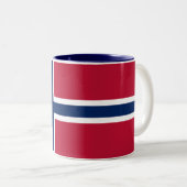 Tasse 2 Couleurs Drapeau norvégien (Devant droit)