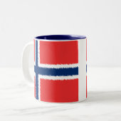 Tasse 2 Couleurs Drapeau norvégien (Devant gauche)