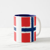 Tasse 2 Couleurs Drapeau norvégien (Devant droit)
