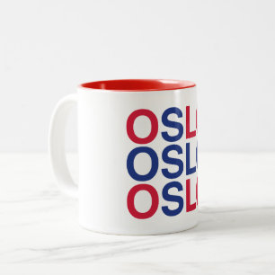 Tasse 2 Couleurs Drapeau norvégien OSLO