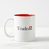 Tasse 2 Couleurs Drapeau officiel canadien de Justin Trudeau (Gauche)