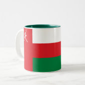 Tasse 2 Couleurs Drapeau Oman (Devant gauche)