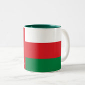 Tasse 2 Couleurs Drapeau Oman (Devant droit)