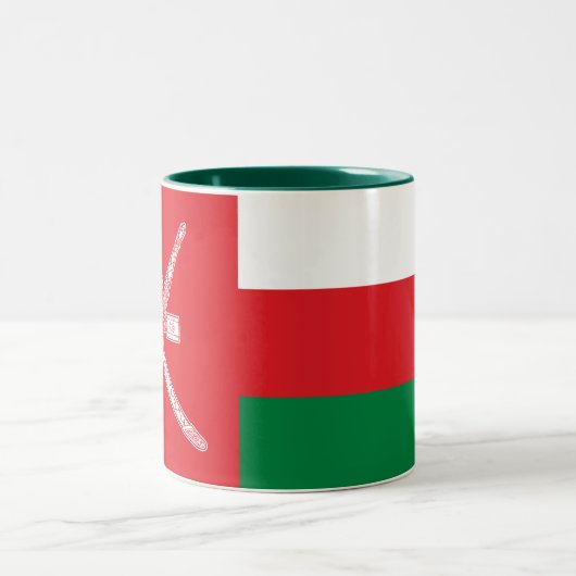 Tasse 2 Couleurs Drapeau Oman (Centre)