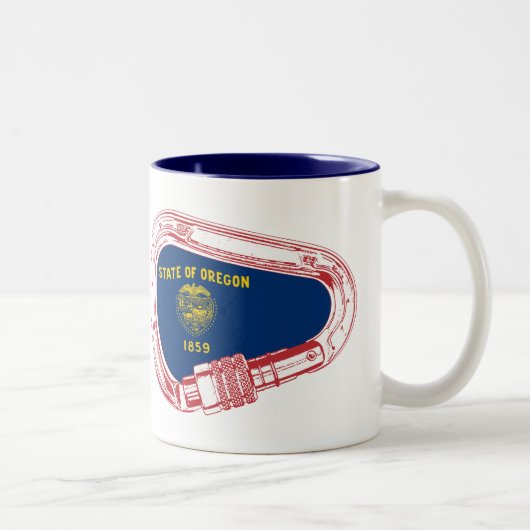Tasse 2 Couleurs Drapeau Oregon Escalade carabiner (Droit)