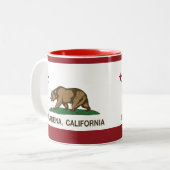 Tasse 2 Couleurs Drapeau Pasadena d'état de la Californie (Devant gauche)