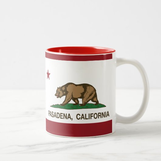 Tasse 2 Couleurs Drapeau Pasadena d'état de la Californie (Droit)