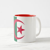 Tasse 2 Couleurs Drapeau patriotique algérien (Devant droit)
