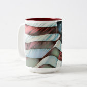 Tasse 2 Couleurs Drapeau patriotique américain (Devant gauche)