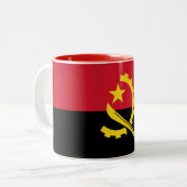 Tasse 2 Couleurs Drapeau patriotique angolais (Devant gauche)