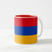 Tasse 2 Couleurs Drapeau patriotique arménien (Devant droit)
