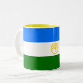 Tasse 2 Couleurs Drapeau patriotique Bachkortostan (Devant gauche)