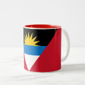 Tasse 2 Couleurs Drapeau patriotique d'Antigua-et-Barbuda (Devant droit)