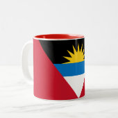 Tasse 2 Couleurs Drapeau patriotique d'Antigua-et-Barbuda (Devant gauche)
