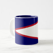 Tasse 2 Couleurs Drapeau patriotique des Samoa américaines (Devant gauche)