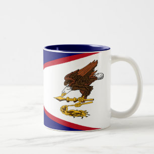 Tasse 2 Couleurs Drapeau patriotique des Samoa américaines