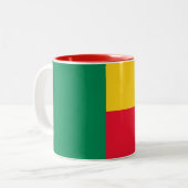 Tasse 2 Couleurs Drapeau patriotique du Bénin (Devant gauche)