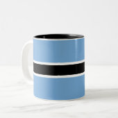 Tasse 2 Couleurs Drapeau patriotique du Botswana (Devant gauche)