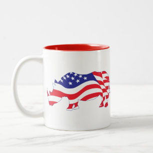 Tasse 2 Couleurs Drapeau Rhino-USA