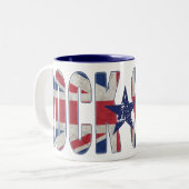 Tasse 2 Couleurs Drapeau Rock Star Union Jack (Devant gauche)