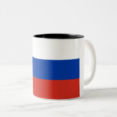 Tasse 2 Couleurs Drapeau russe (Russie) (Devant droit)
