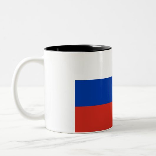 Tasse 2 Couleurs Drapeau russe (Russie) (Gauche)
