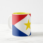 Tasse 2 Couleurs Drapeau Saba (Devant gauche)