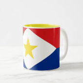 Tasse 2 Couleurs Drapeau Saba (Devant droit)