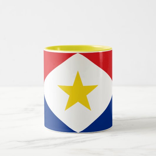 Tasse 2 Couleurs Drapeau Saba (Centre)