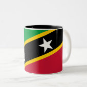 Tasse 2 Couleurs Drapeau Saint-Kitts-et-Nevis (Devant droit)